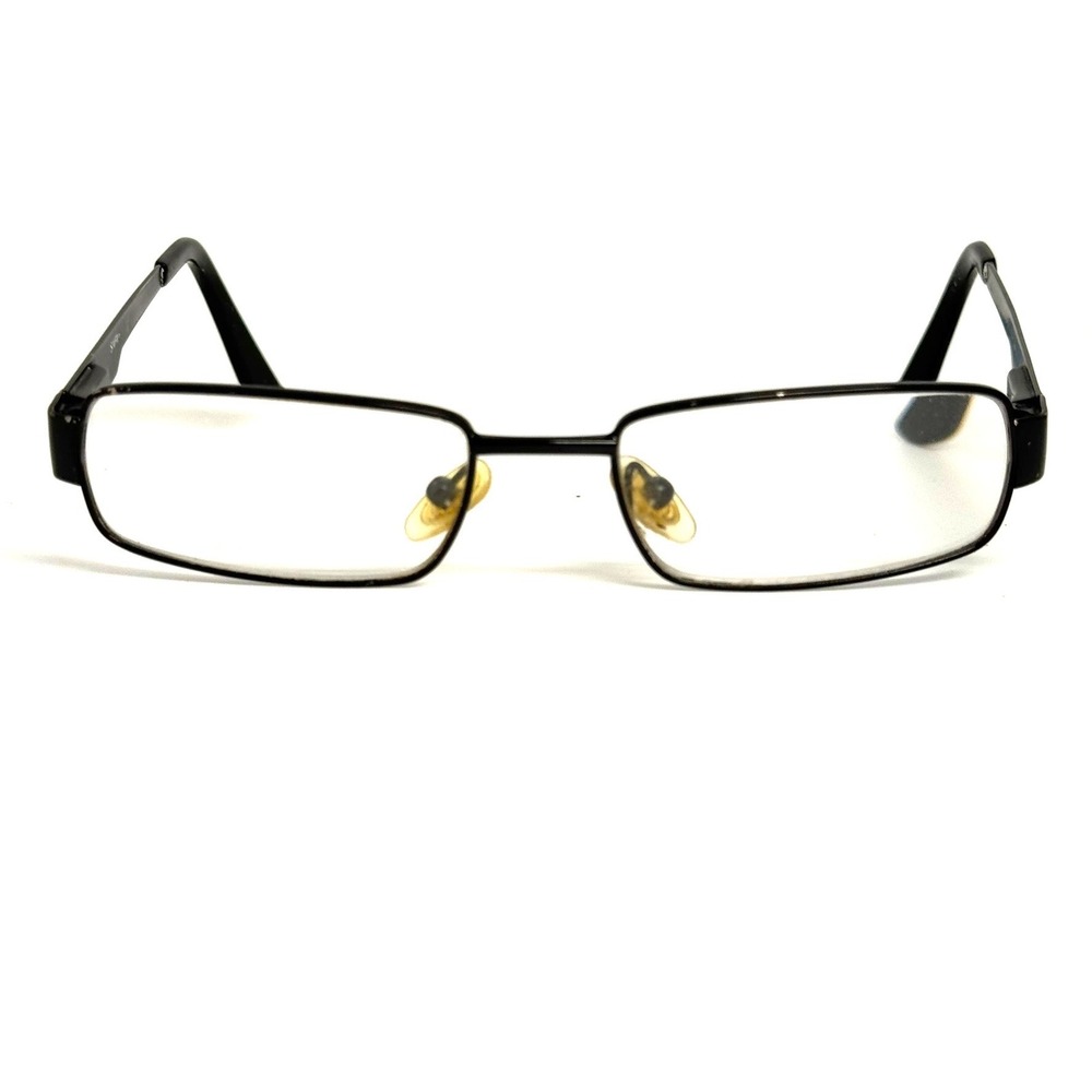Safilo Black Metal Rectangular Eyeglass Frames 52-18-140 Professional Style